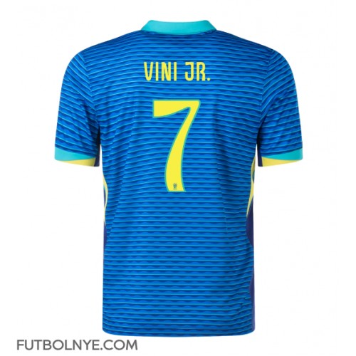 Camiseta Brasil Vinicius Junior #7 Visitante Equipación Copa America 2024 manga corta